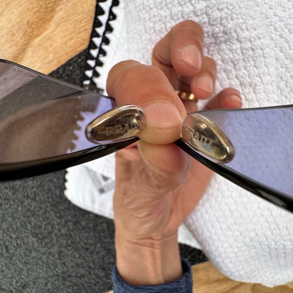 Prada Black and Blue Geometric Sunglasses - Picture 13 of 17